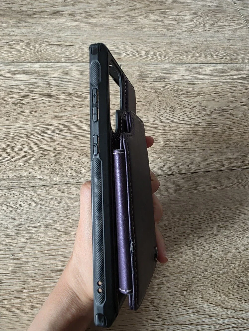 Samsung Purple Wallet Case with Cards Slot For S22 Ultra